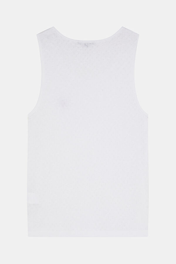 Beyaz Tank Erkek T-Shirt 2
