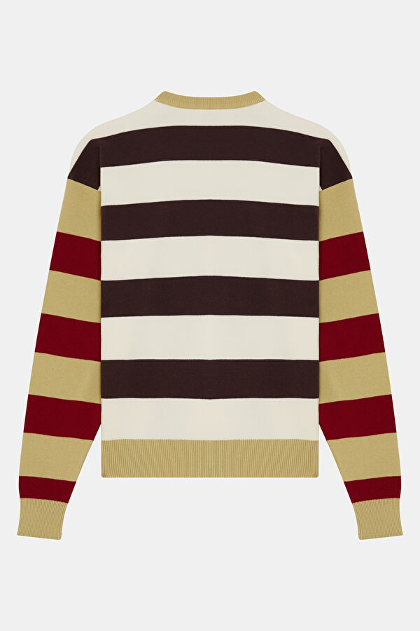 Multicolored Striped Knit Women's Sweater 2