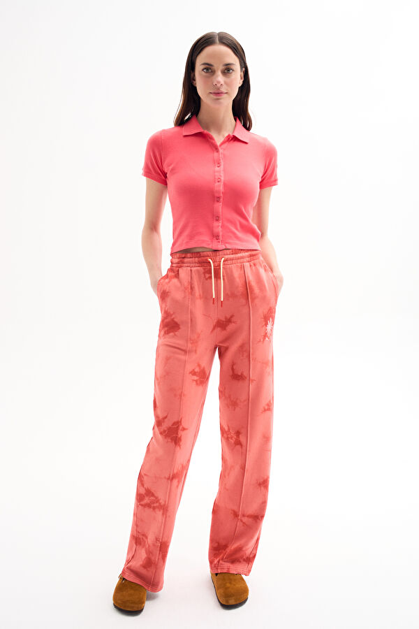 Red Polo Collar Women's T-Shirt