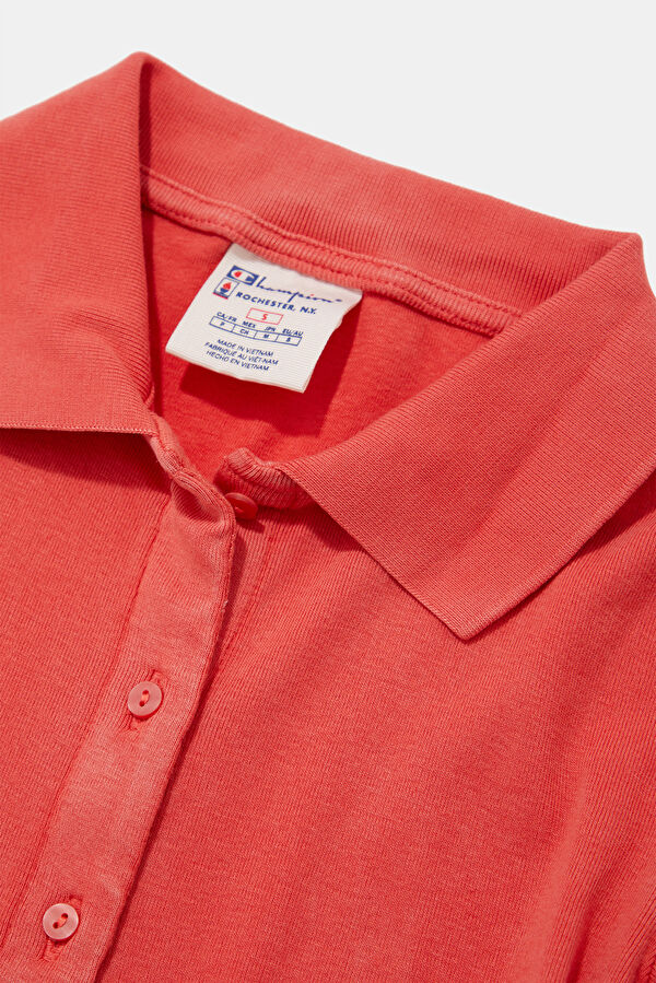 Red Polo Collar Women's T-Shirt 5