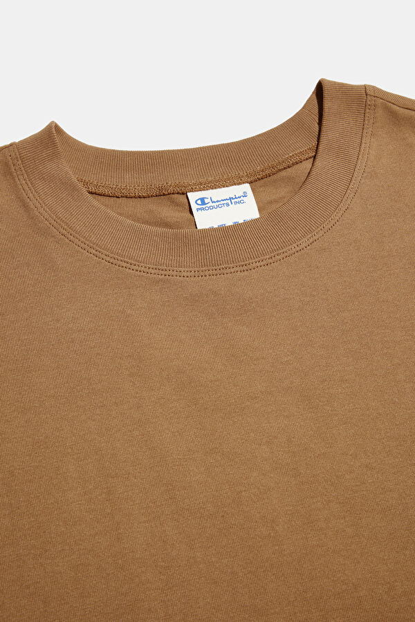Light Brown Crew Neck Women's T-Shirt 3