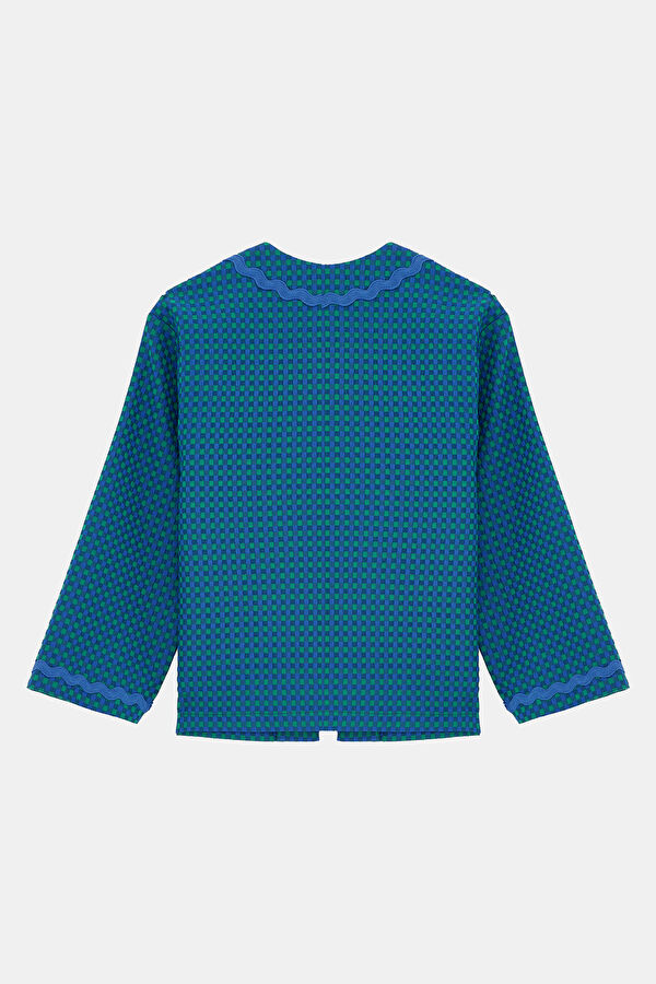 Multicolored Plaid Crew Neck Kids Shirt 2