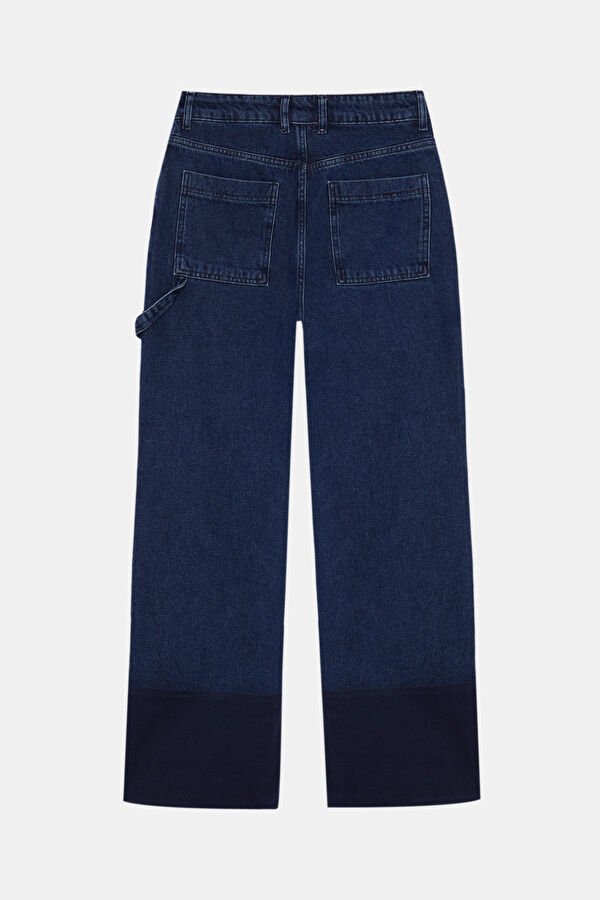 Navy Blue Straight Leg Women's Trousers 2