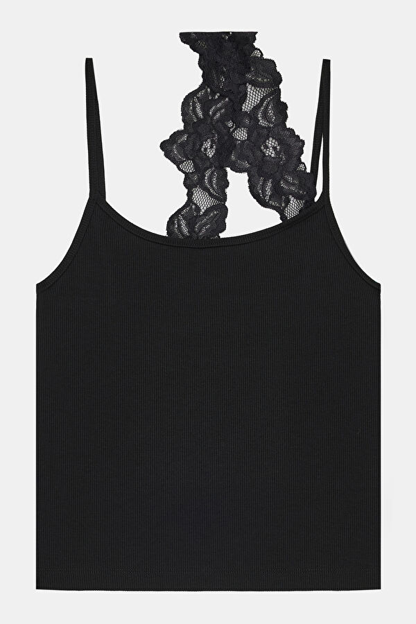 Black Strappy Women's Blouse