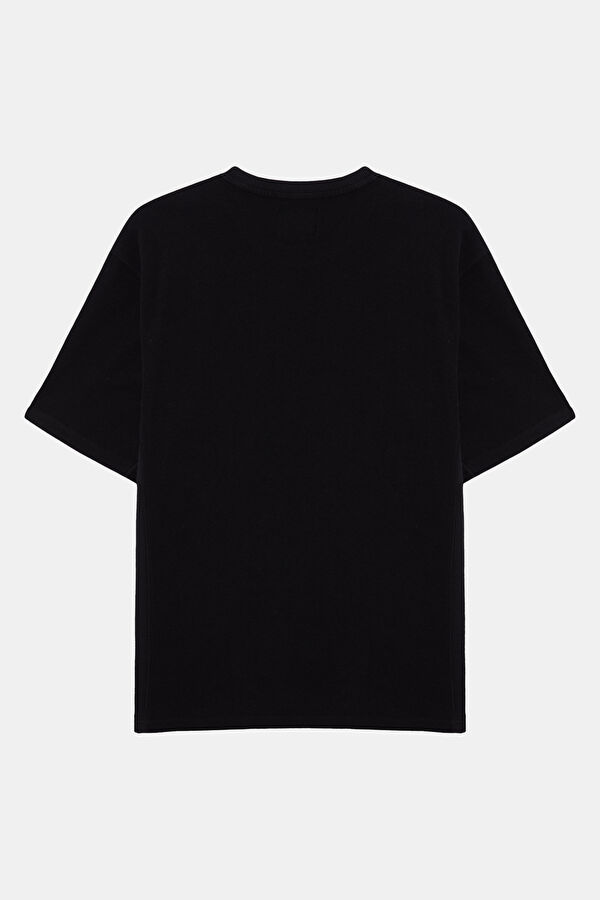 Siyah Bisiklet Yaka T-Shirt 2