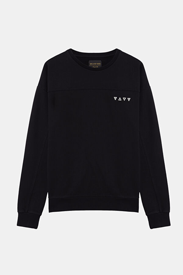 Black Crew Neck Men's Sweatshirt