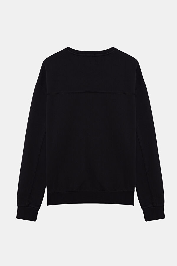 Black Crew Neck Men's Sweatshirt 2