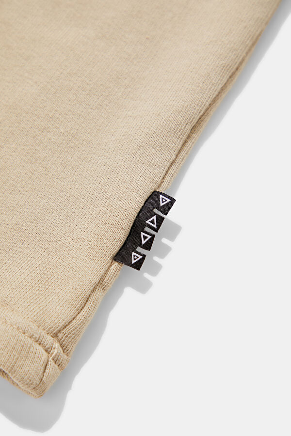 Beige Crew Neck Men's T-Shirt 5