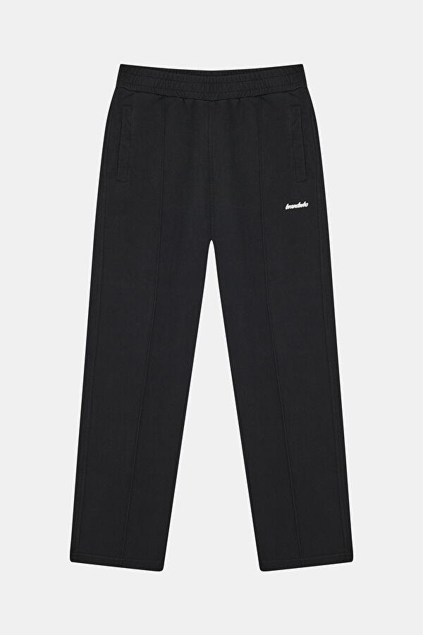 Black Wide Leg Sport Men's Trousers