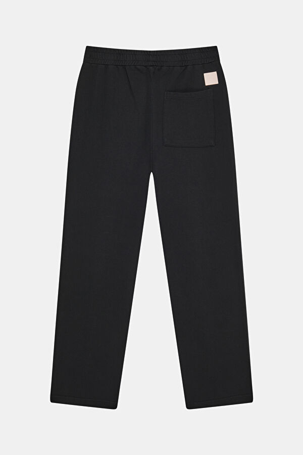 Black Wide Leg Sport Men's Trousers 2