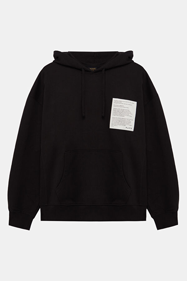 Black Hooded Men's Sweatshirt
