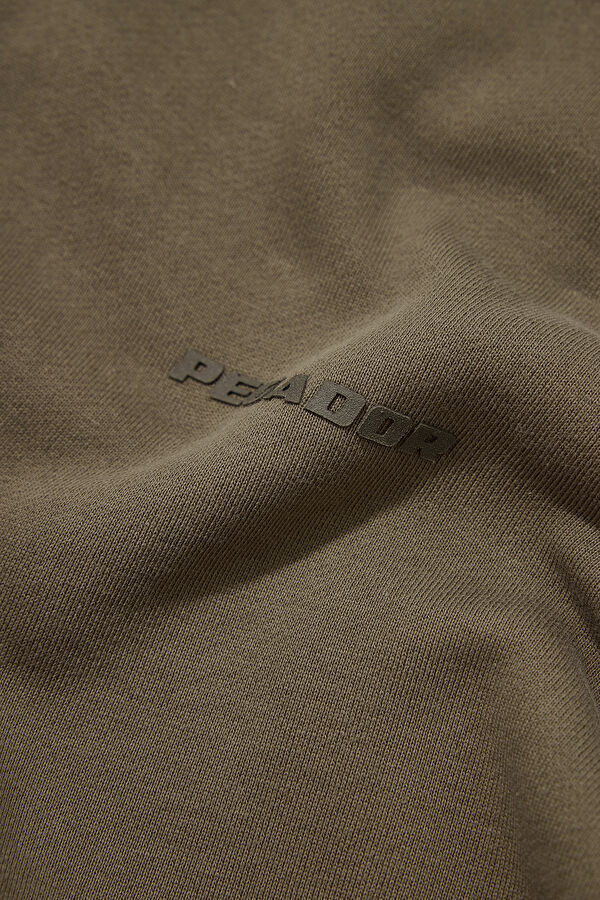 Kahve Relax Kalıp Kapuşonlu Erkek Sweatshirt 7