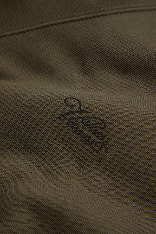 Haki Relax Kalıp Kapuşonlu Erkek Sweatshirt 7