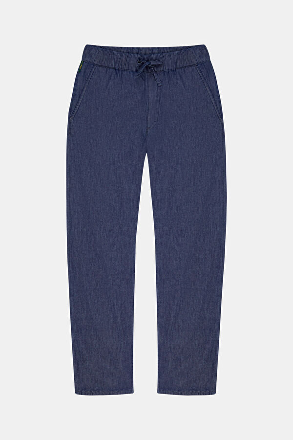 Comfort Lacivert Boru Paça Kot Jean Erkek Pantolon