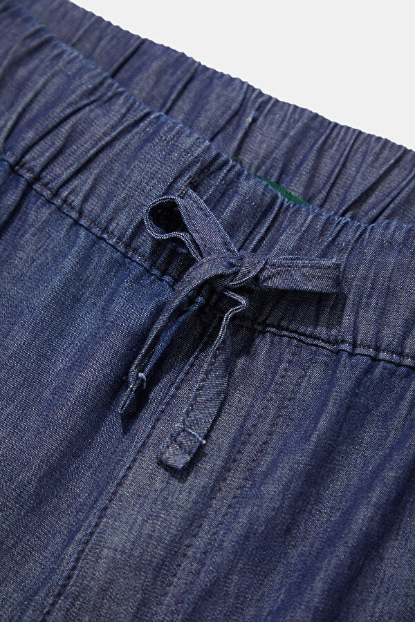 Comfort Lacivert Boru Paça Kot Jean Erkek Pantolon 3