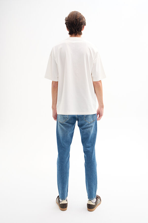 Mavi Boru Paça Kot Jean Erkek Pantolon 2