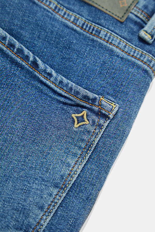 Slim Fit Blue Skinny Jeans Men's Trousers 6