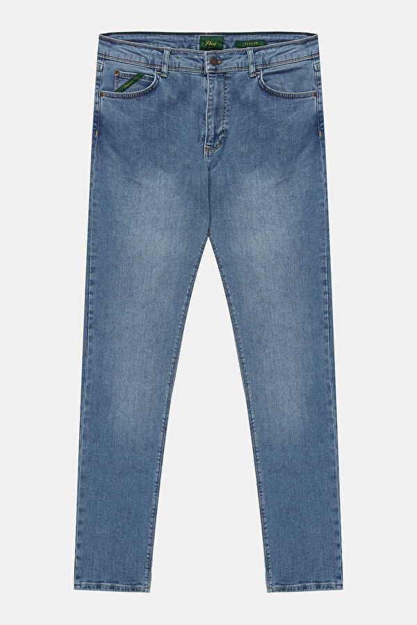 Mavi Boru Paça Kot Jean Erkek Pantolon 3