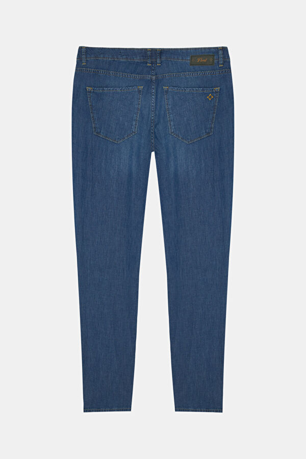 Mavi Boru Paça Kot Jean Erkek Pantolon 2