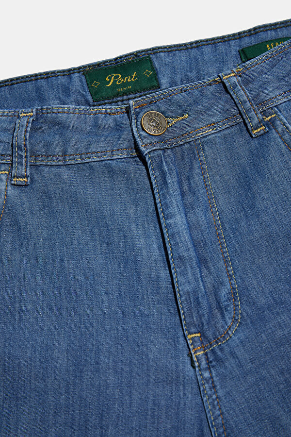 Mavi Boru Paça Kot Jean Erkek Pantolon 3