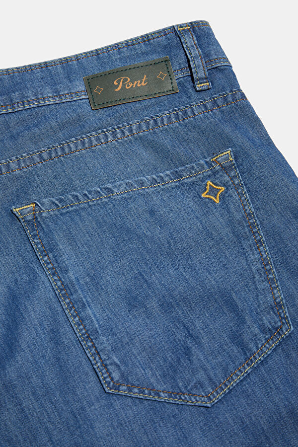 Mavi Boru Paça Kot Jean Erkek Pantolon 5