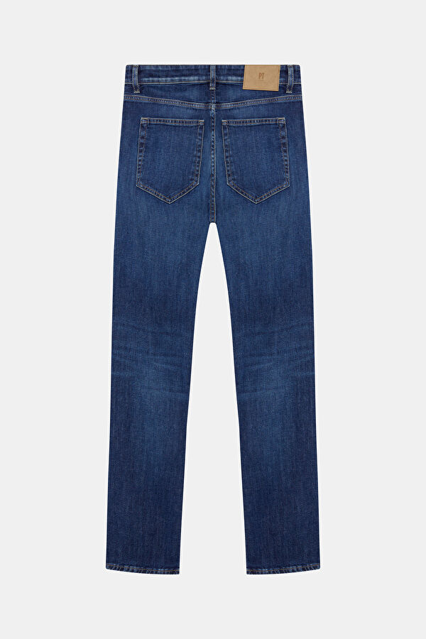 İndigo Boru Paça Kot Jean Erkek Pantolon 2