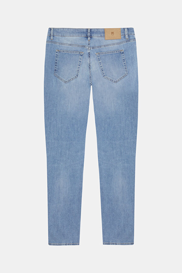 Açık Mavi Boru Paça Kot Jean Erkek Pantolon 2