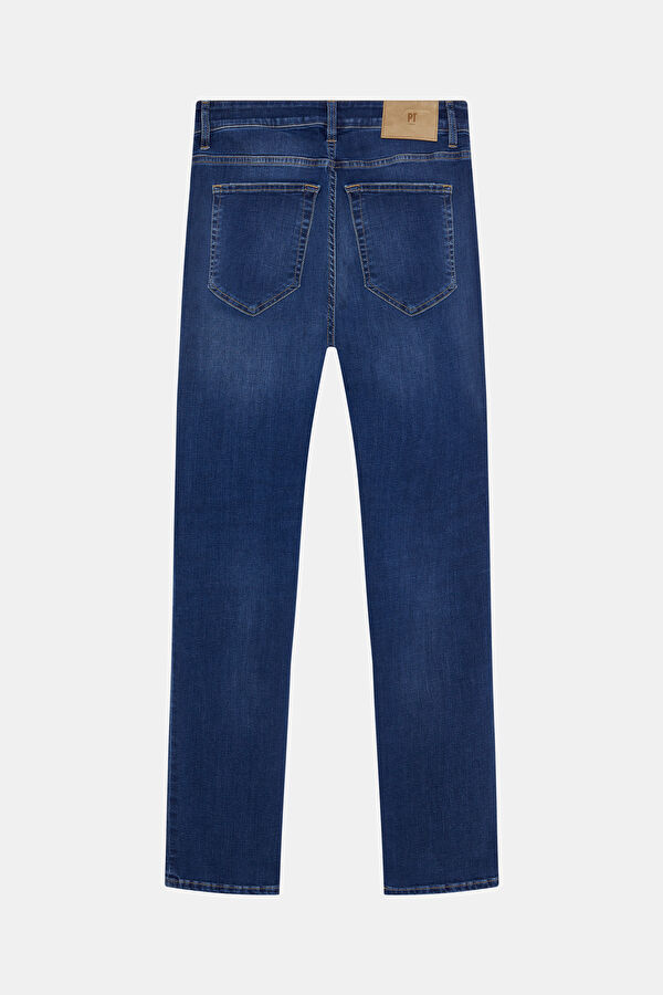 İndigo Boru Paça Kot Jean Erkek Pantolon 2