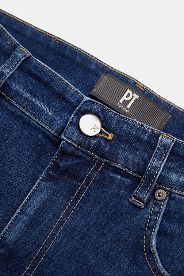 İndigo Boru Paça Kot Jean Erkek Pantolon 3