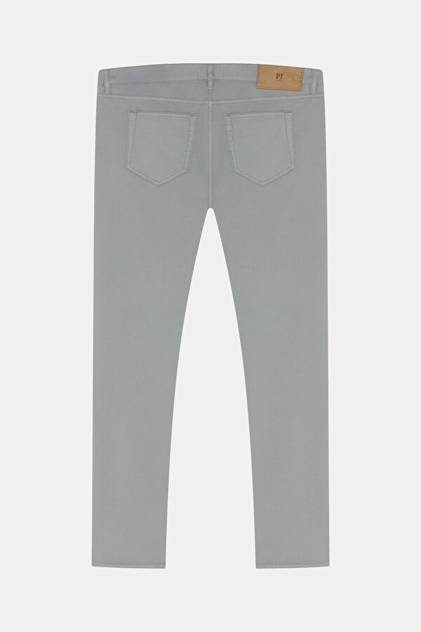 Light Grey Straight Leg Denim Jeans Men's Trousers 2