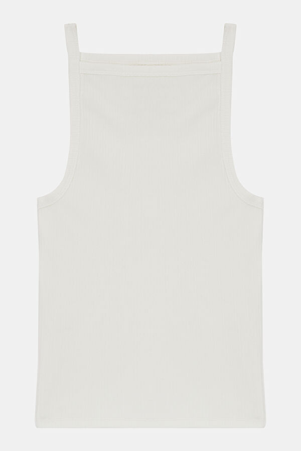 Off-white Strappy Women's Blouse