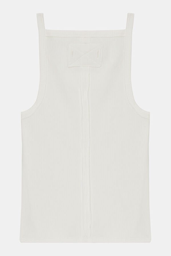 Off-white Strappy Women's Blouse 2