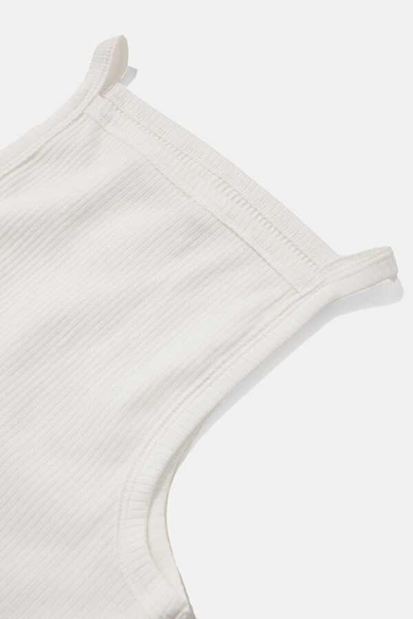 Off-white Strappy Women's Blouse 3