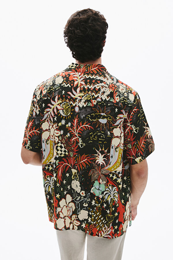 Colorful Patterned Resort Collar Men's Shirt 2