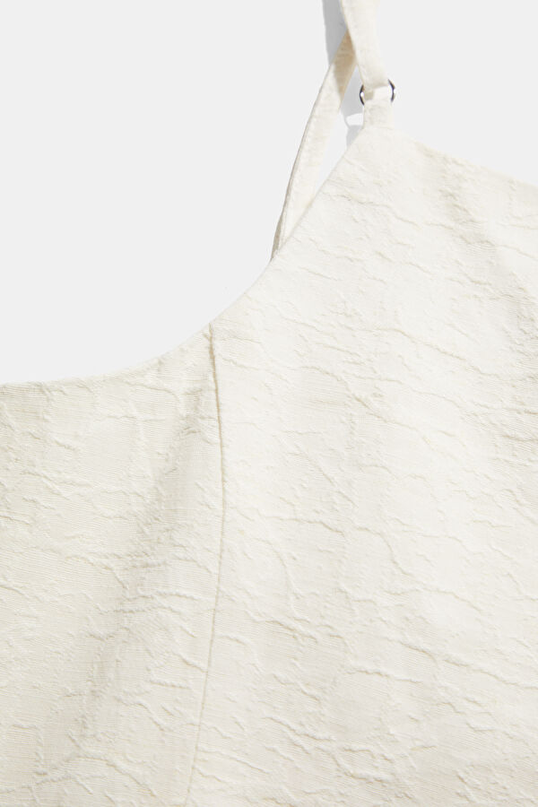 Cream Short-Sleeved Women's Blouse 4