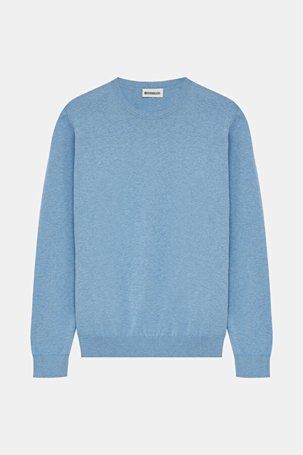Blue Knit Men's Sweater