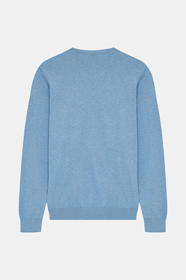 Blue Knit Men's Sweater 2