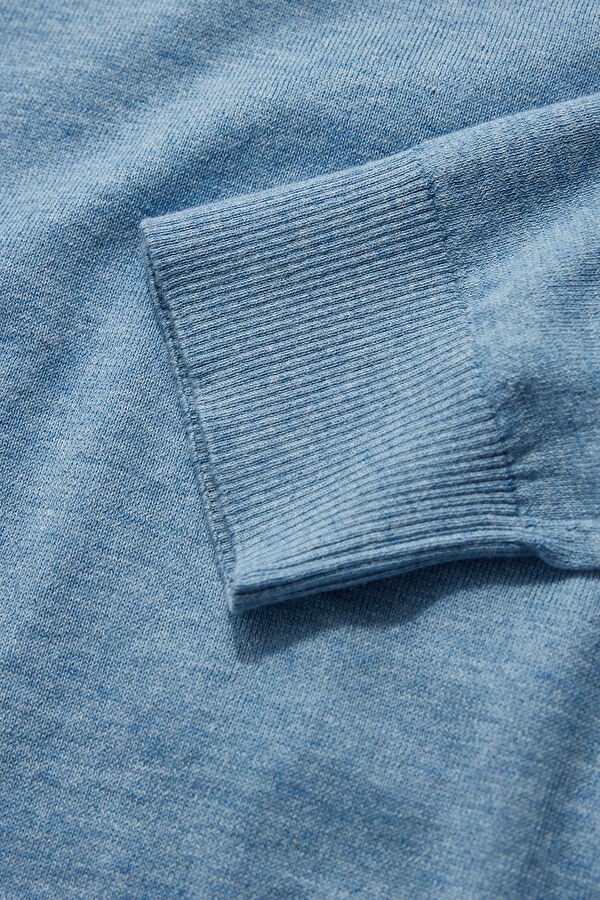 Blue Knit Men's Sweater 4