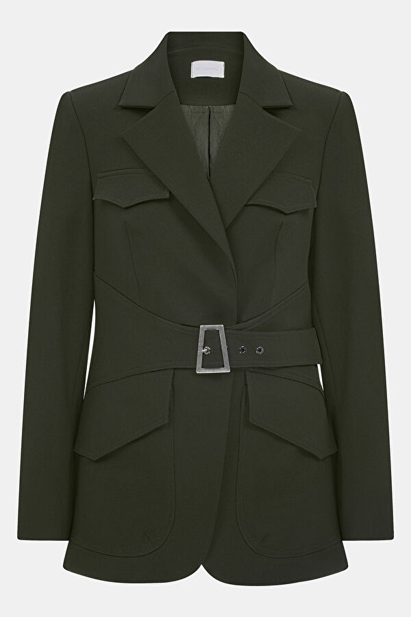 Kelsey Khaki Belted Jacket