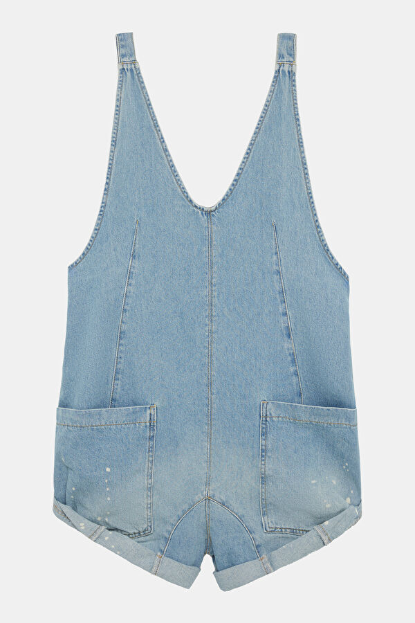 Light Blue Denim Women's Jumpsuit