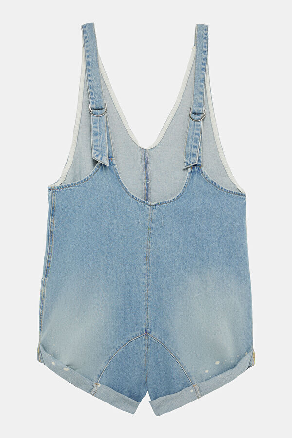Light Blue Denim Women's Jumpsuit 2