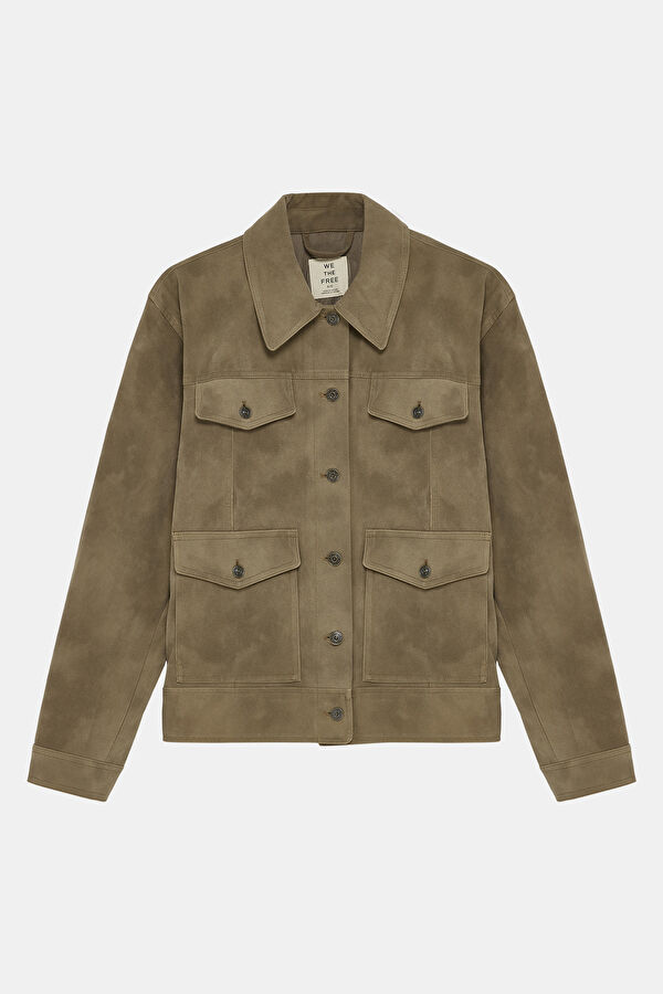 Green Suede Women's Jacket 3