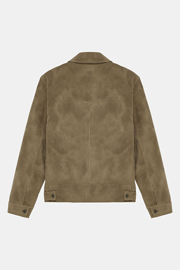 Green Suede Women's Jacket 4