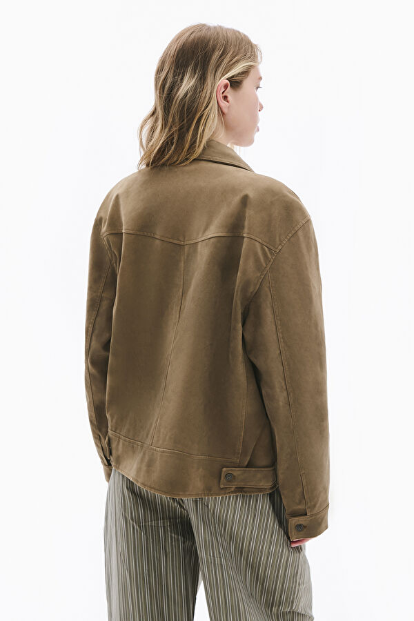 Green Suede Women's Jacket 2