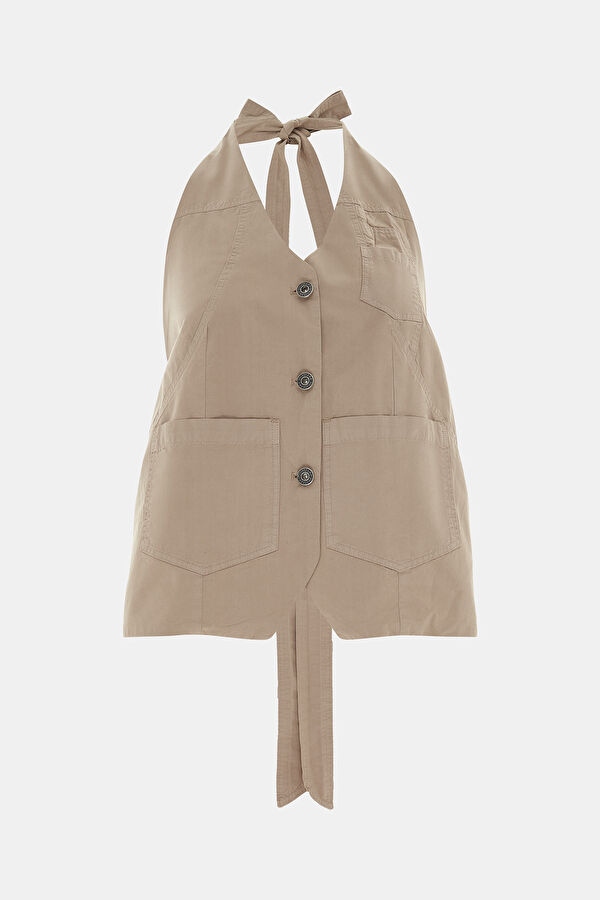 Women's Blouse with Stone Straps