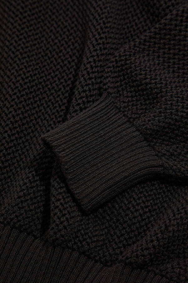 Black Knitted Pattern Women's Sweater 5