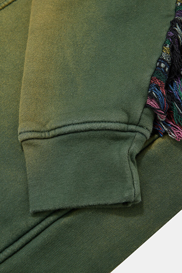 Green Relax Fit Hooded Men's Sweatshirt 4