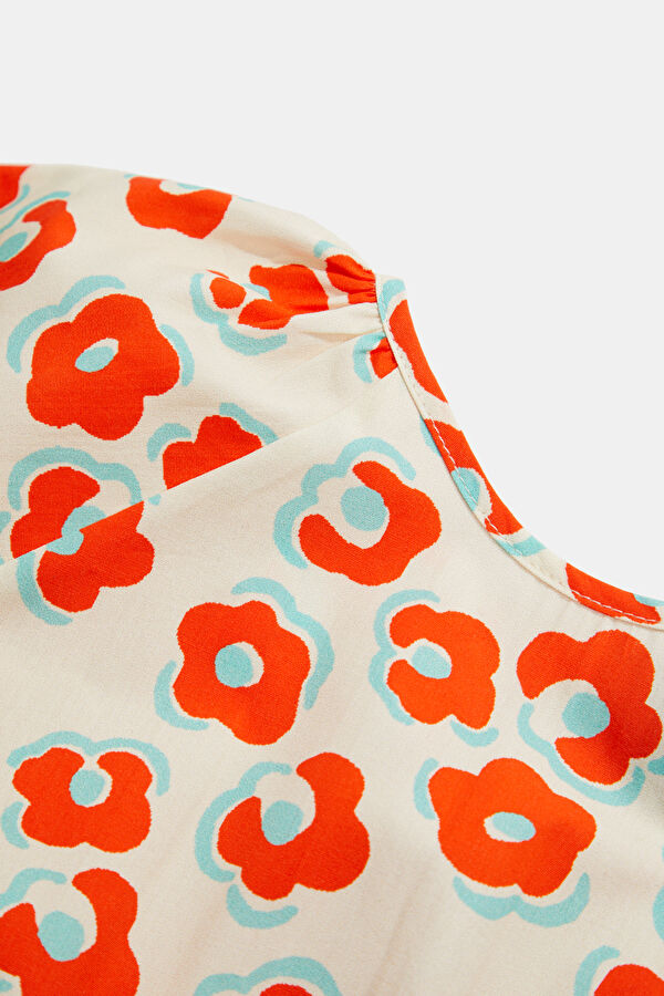 Multicolored Patterned Kids Dress 4