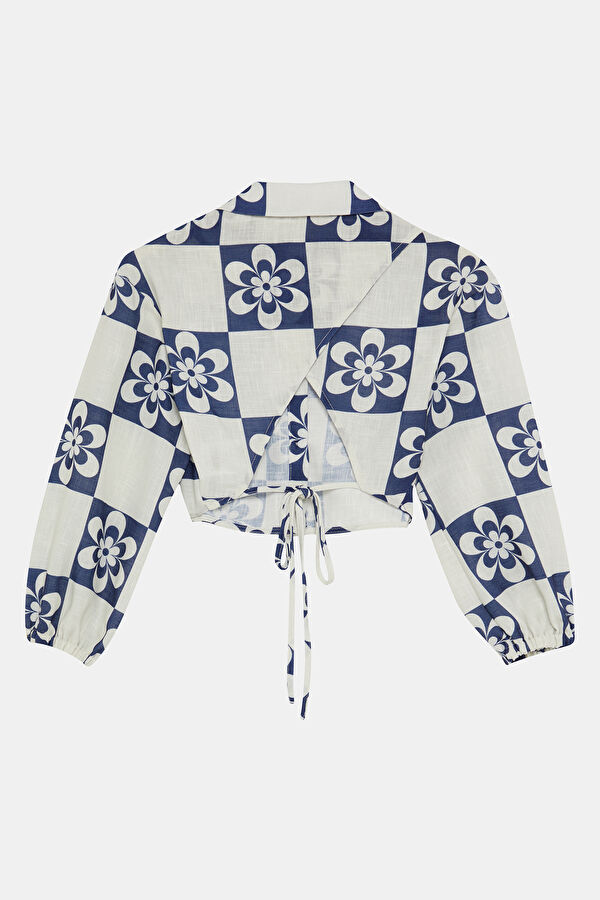 Multicolored Short-Sleeved Kids Blouse 2