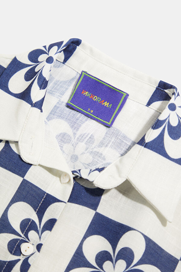 Multicolored Short-Sleeved Kids Blouse 3
